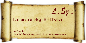 Latosinszky Szilvia névjegykártya